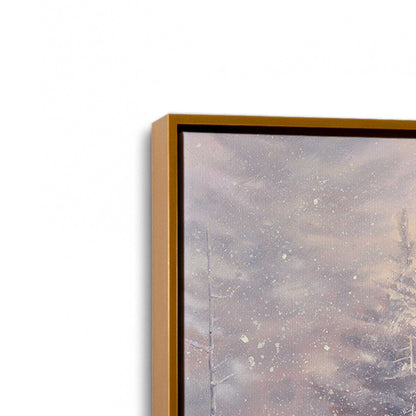 [Color:Polished Gold], Picture of art in a Polished Gold frame at an angle