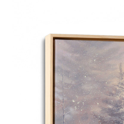 [Color:American Maple], Picture of art in a American Maple frame at an angle