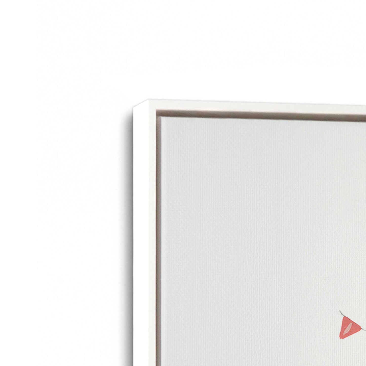 [Color:Opaque White], Picture of art in a White frame at an angle