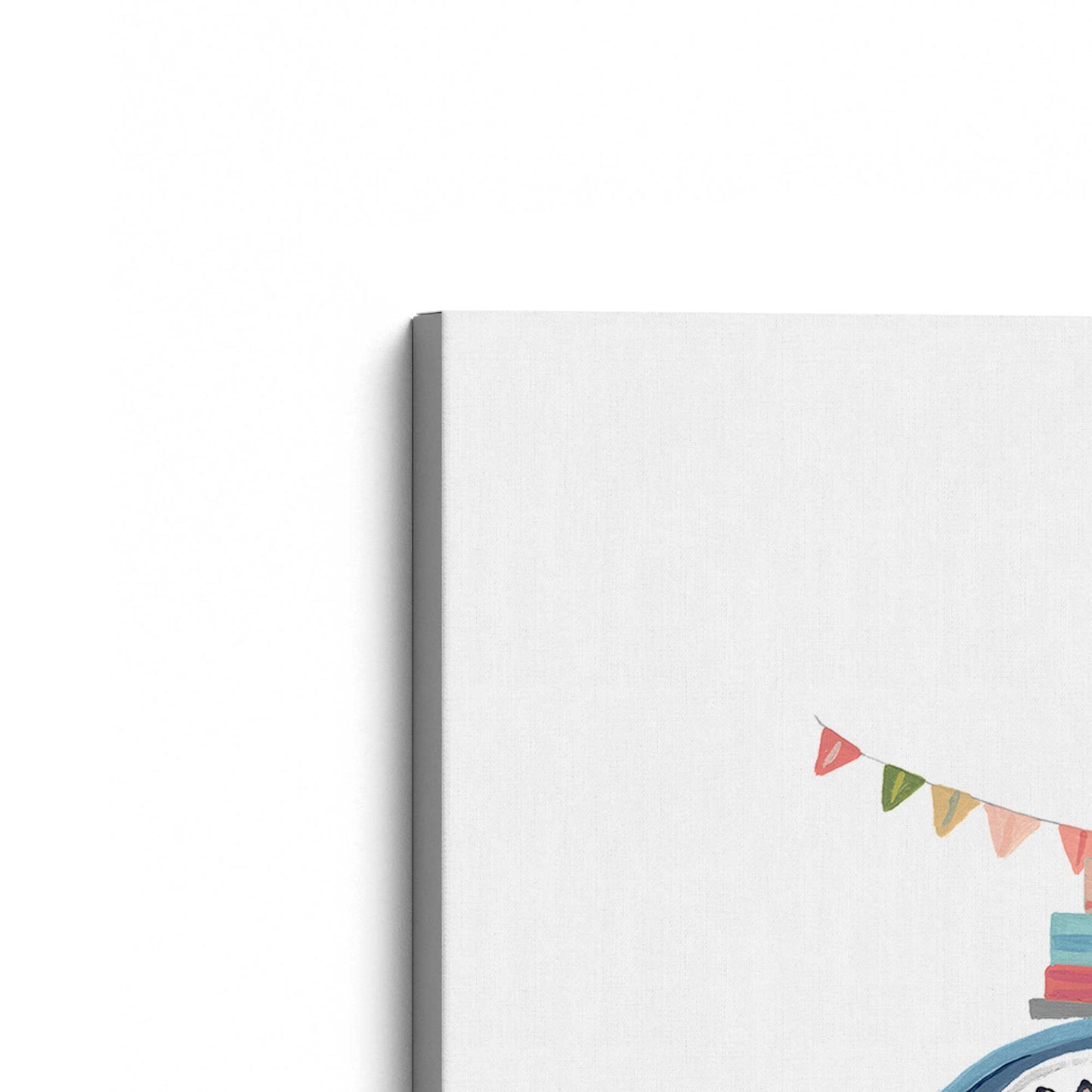 [Color:Stretched Canvas], Picture of the corner of the art