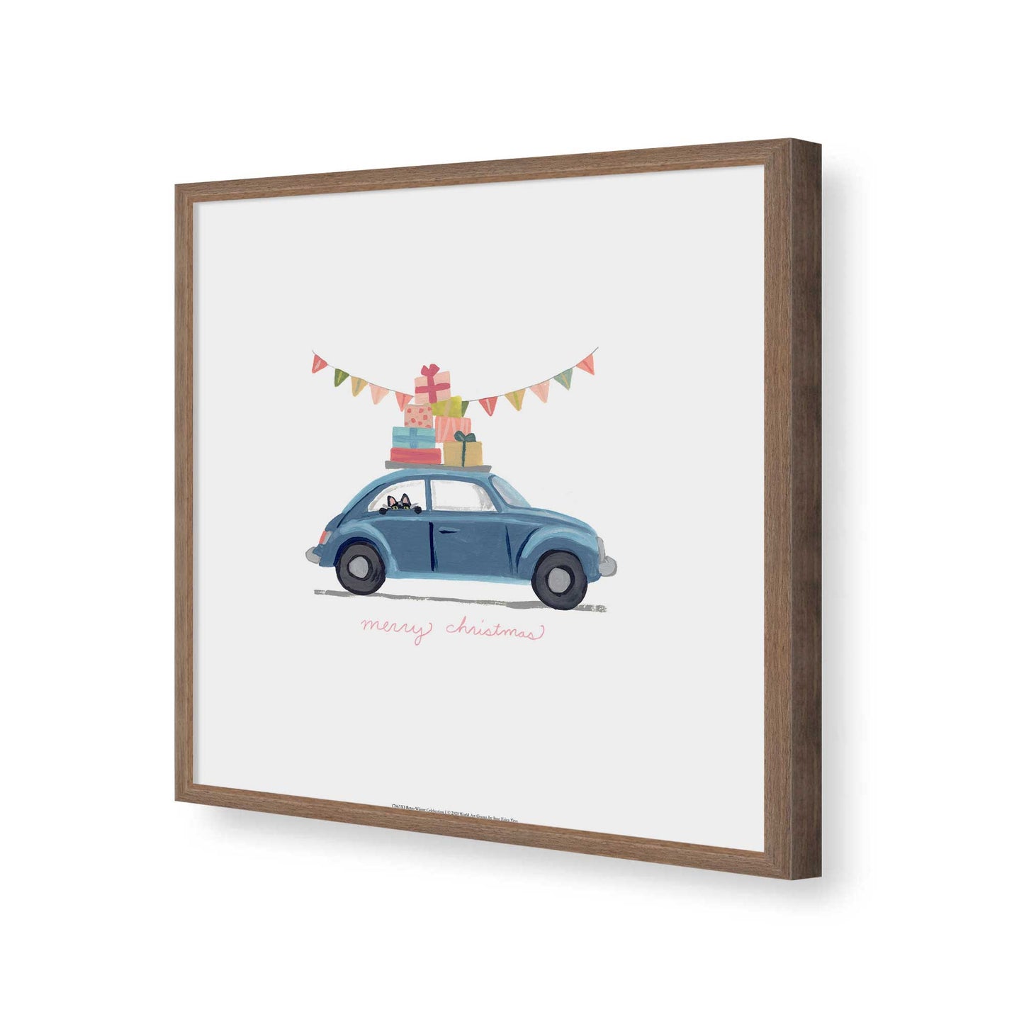 [Color:Walnut], Picture of art in a Walnut frame of the corner