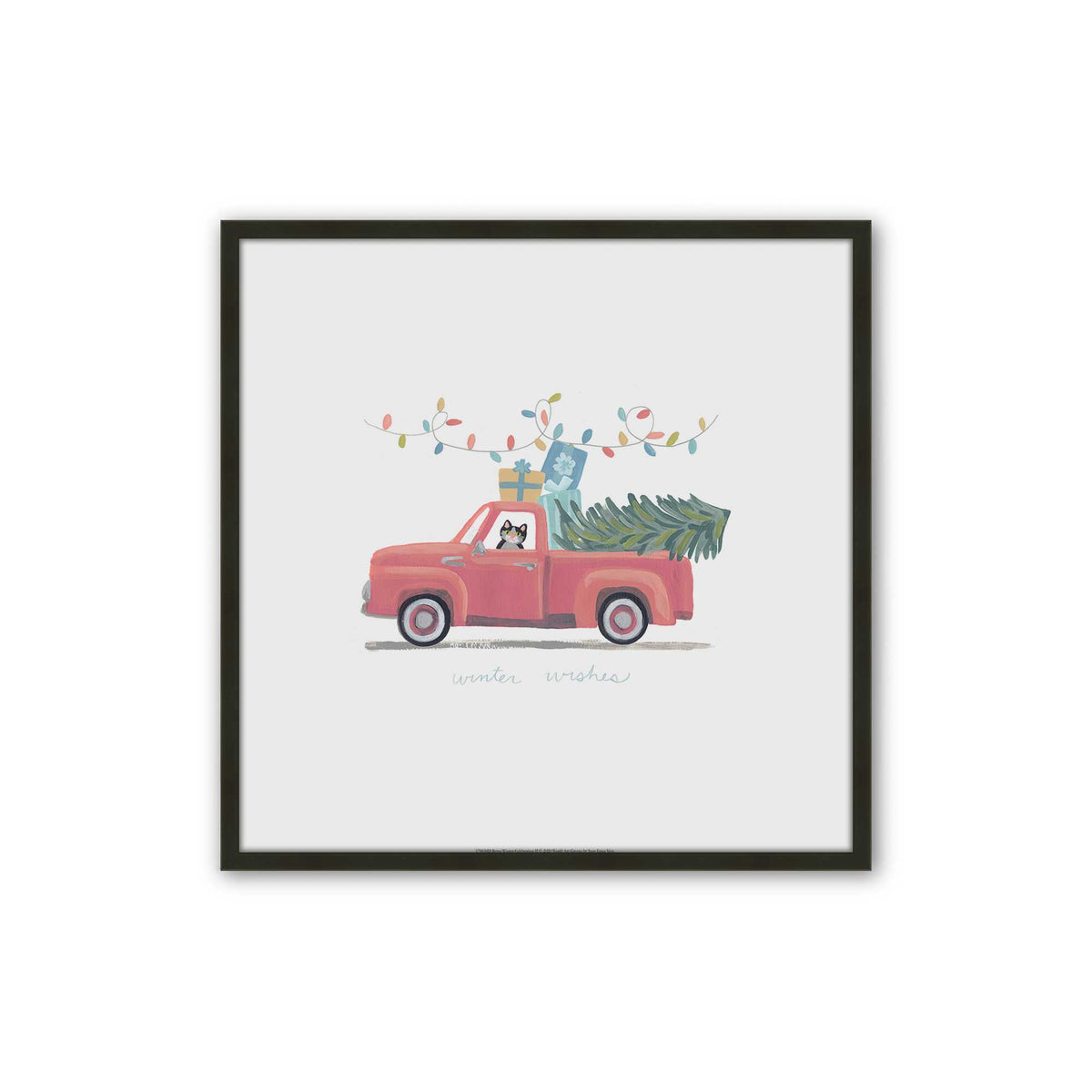[Color:Satin Black], Picture of art in a Satin Black frame