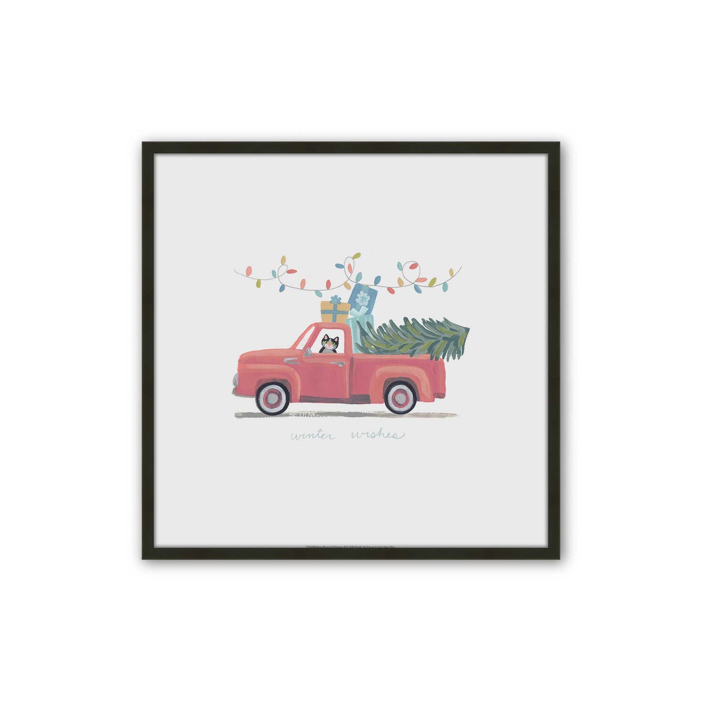 [Color:Satin Black], Picture of art in a Satin Black frame