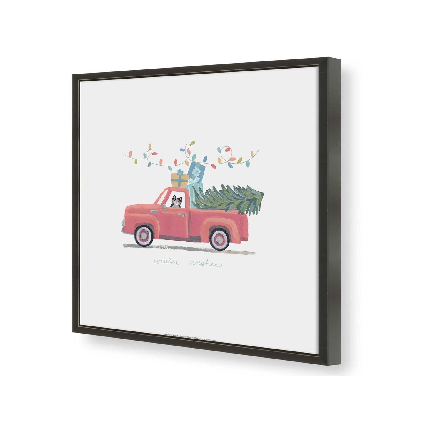 [Color:Satin Black], Picture of art in a Satin Black frame of the corner