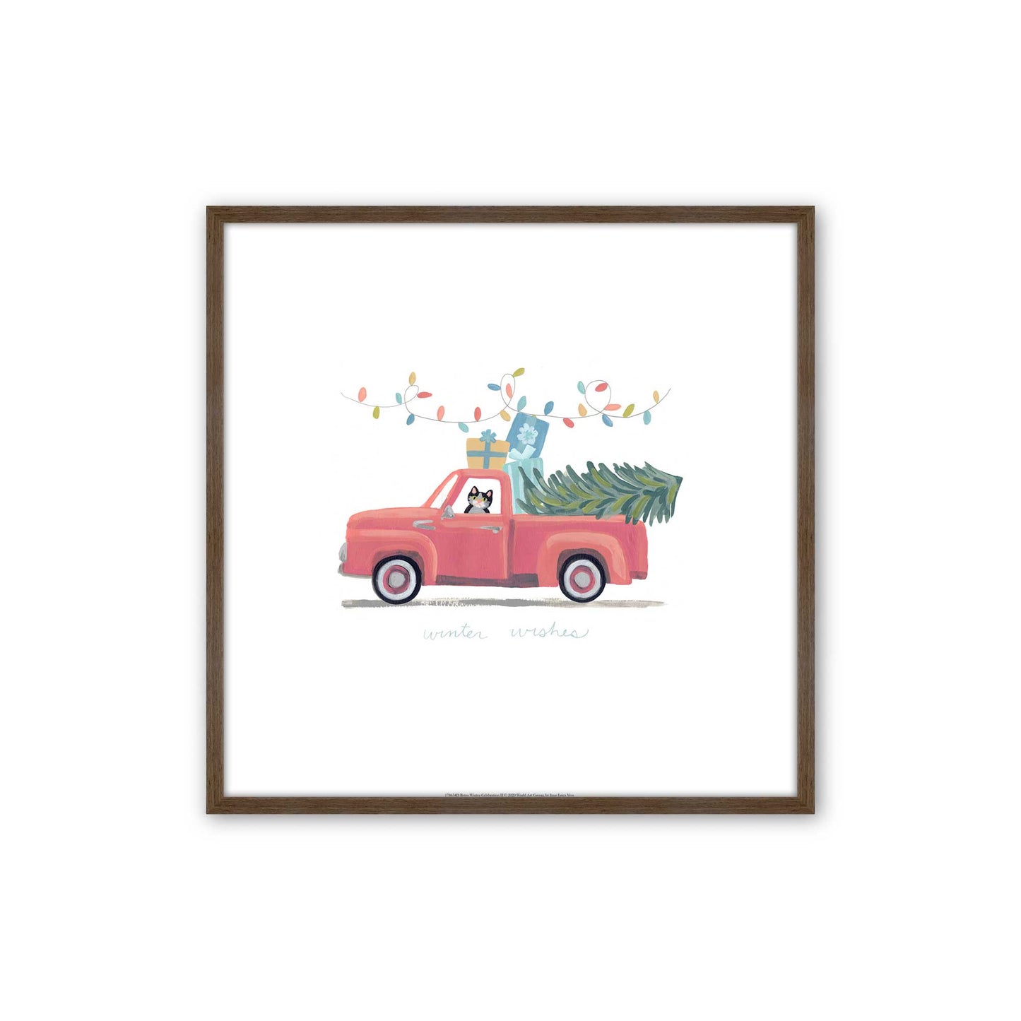 [Color:Walnut], Picture of art in a Walnut frame