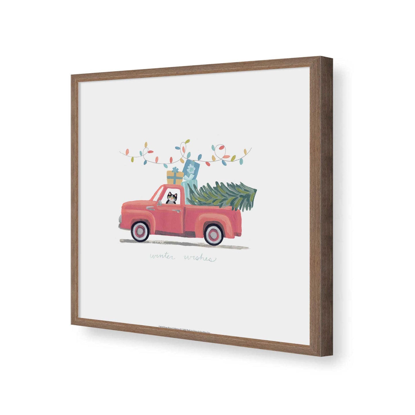 [Color:Walnut], Picture of art in a Walnut frame of the corner