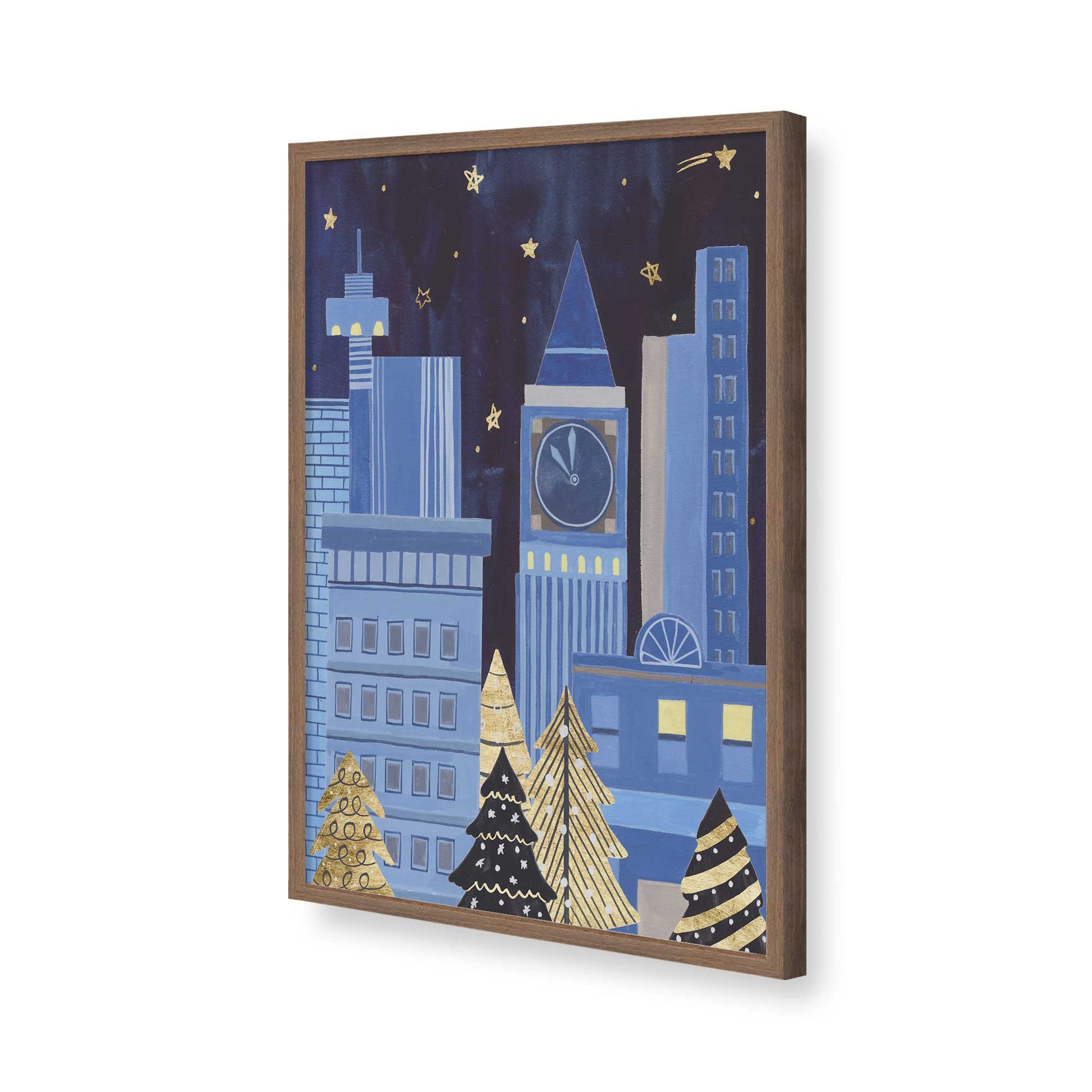 [Color:Walnut], Picture of art in a Walnut frame of the corner