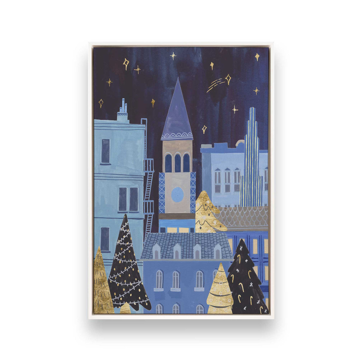 [Color:Opaque White], Picture of art in a White frame