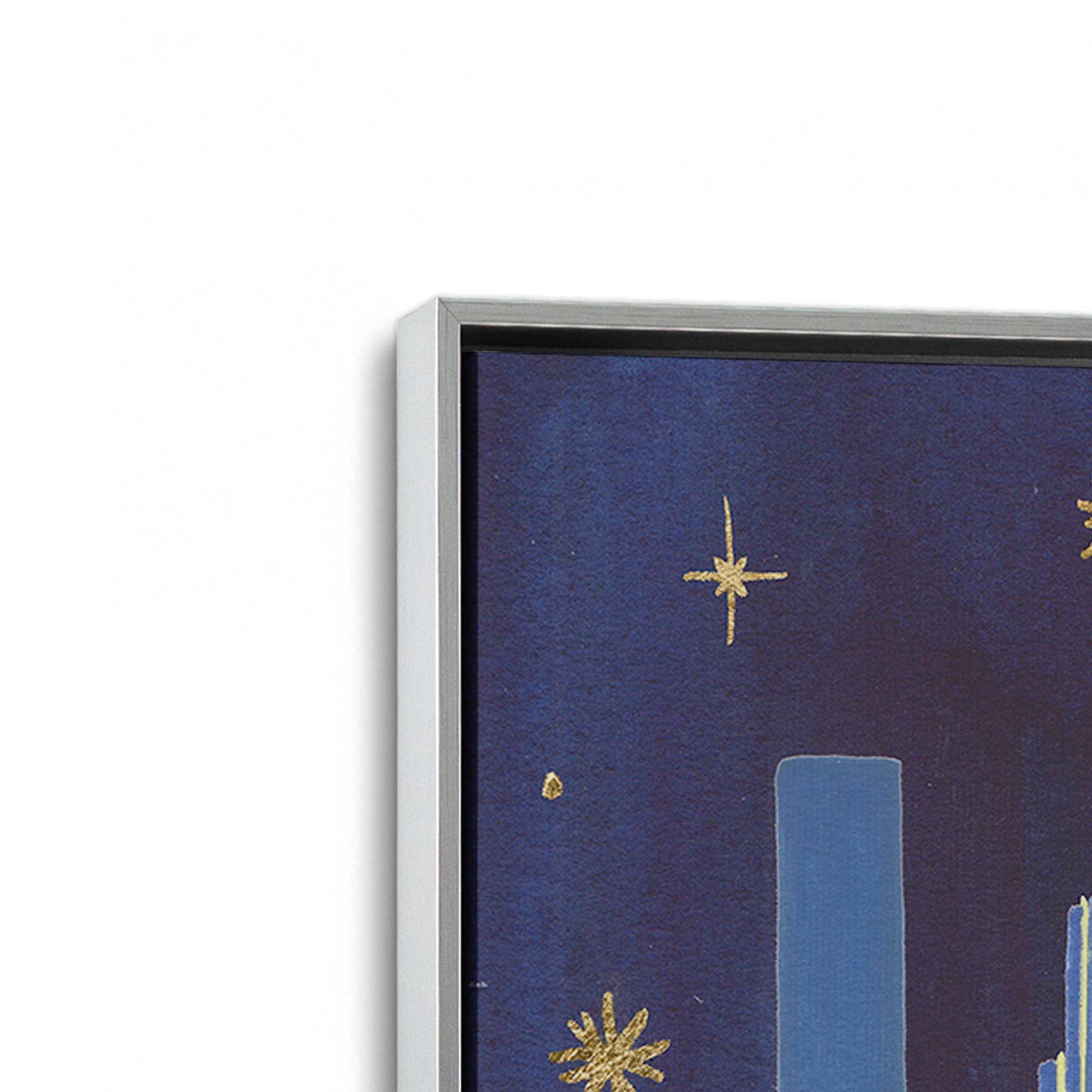 [Color:Polished Chrome], Picture of art in a Polished Chrome frame at an angle