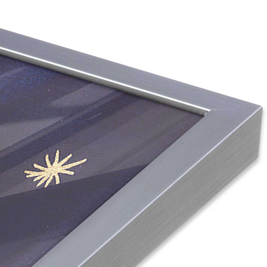 [Color:Polished Chrome], Picture of art in a Polished Chrome frame at an angle