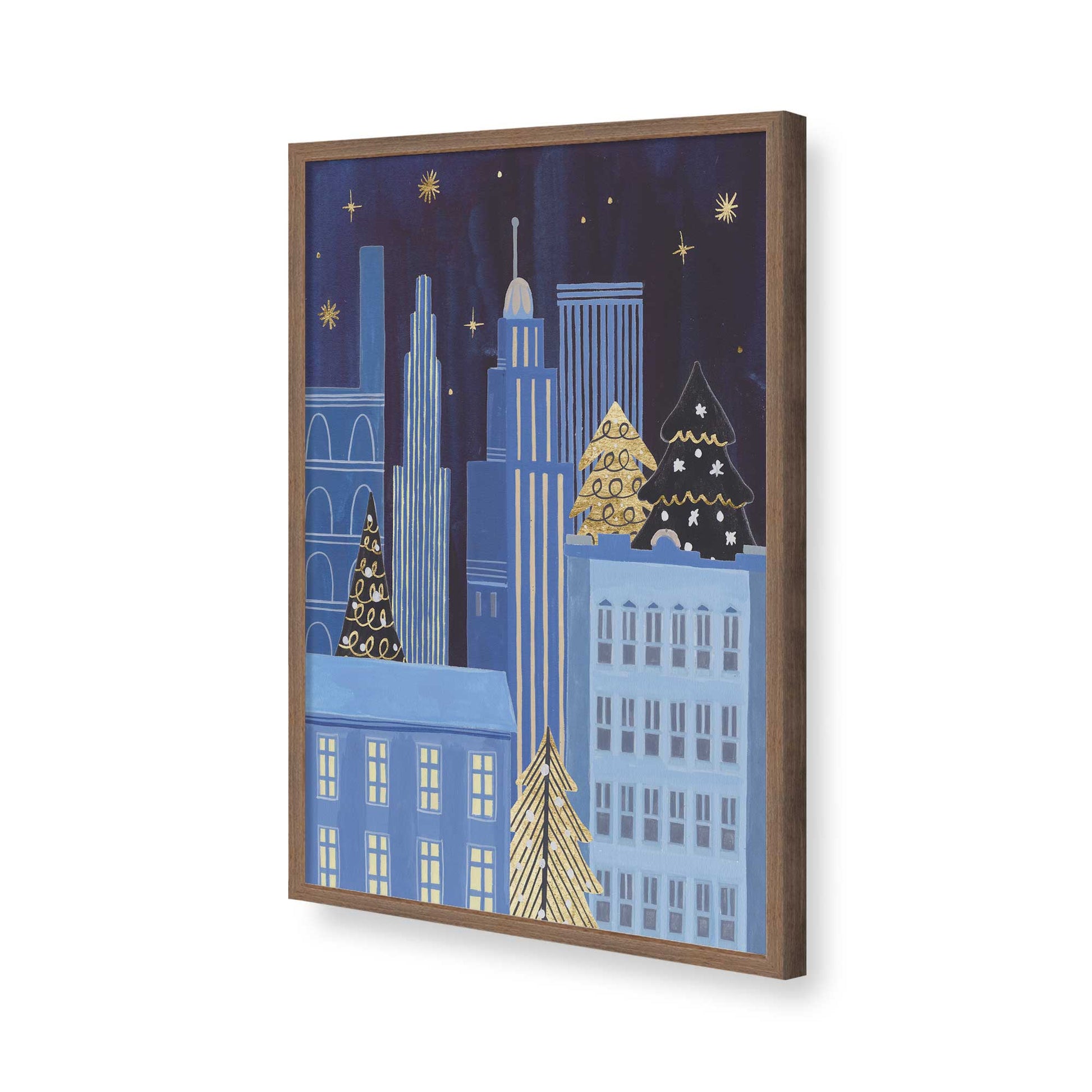 [Color:Walnut], Picture of art in a Walnut frame of the corner