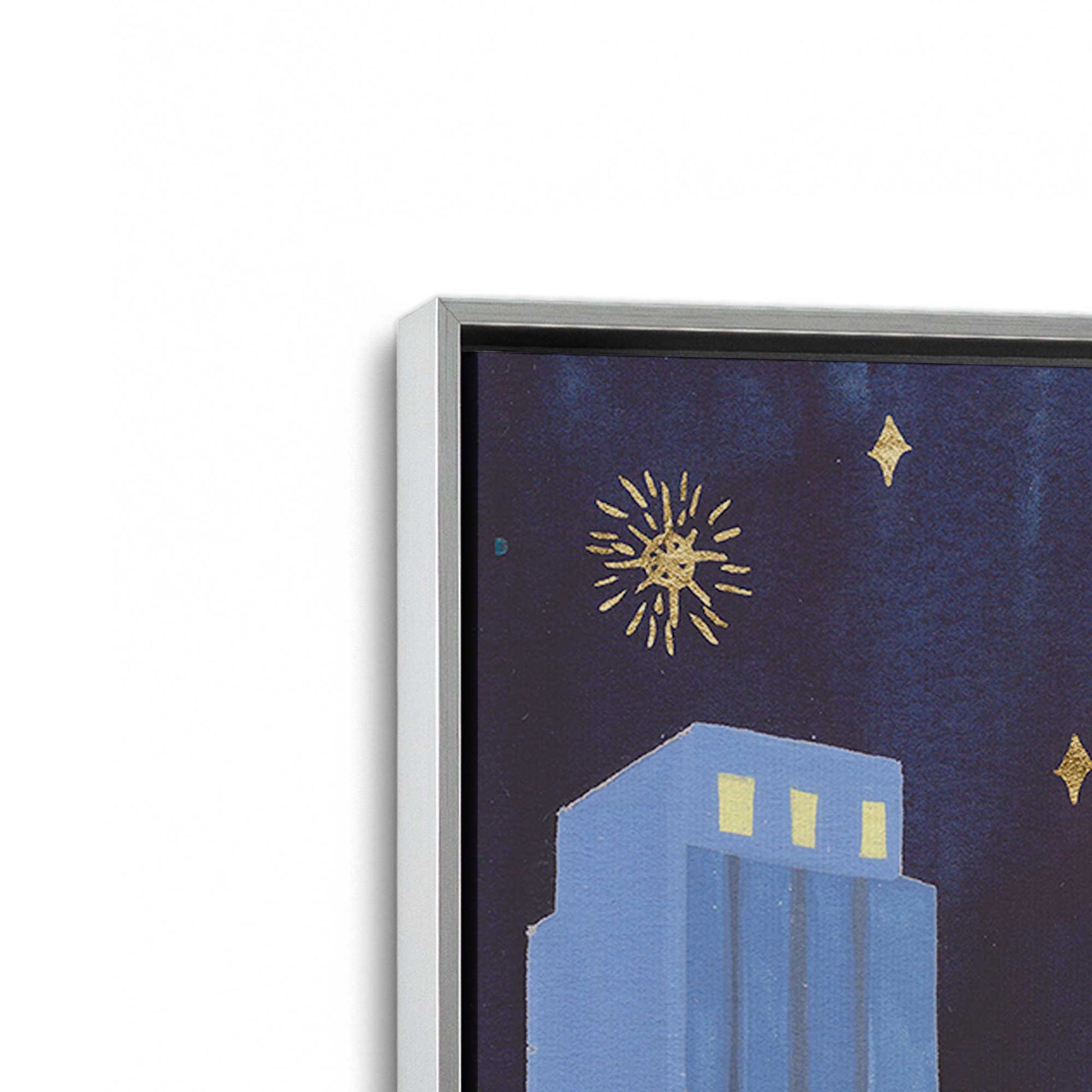 [Color:Polished Chrome], Picture of art in a Polished Chrome frame at an angle