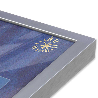 [Color:Polished Chrome], Picture of art in a Polished Chrome frame at an angle