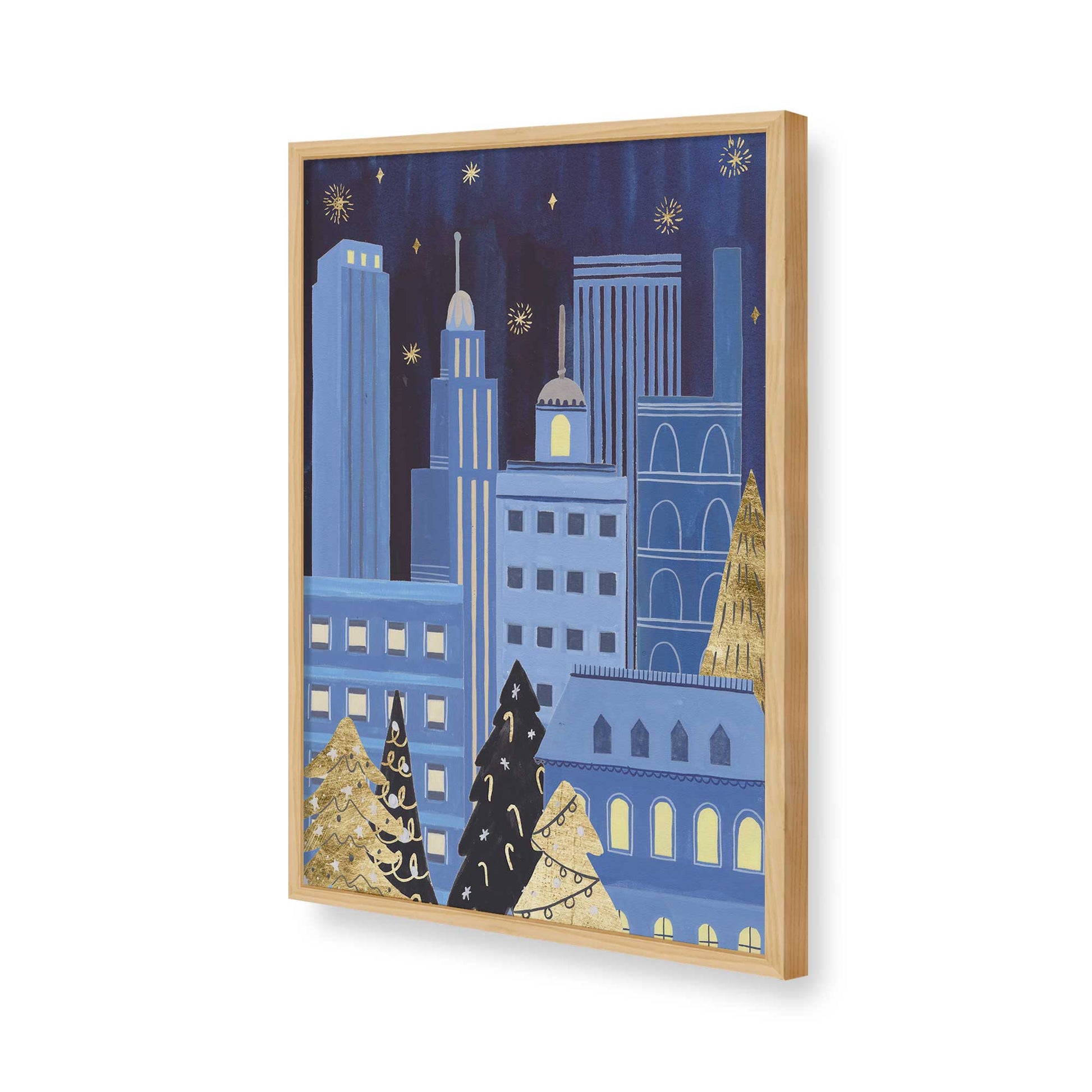 [Color:American Maple], Picture of art in a American Maple frame of the corner