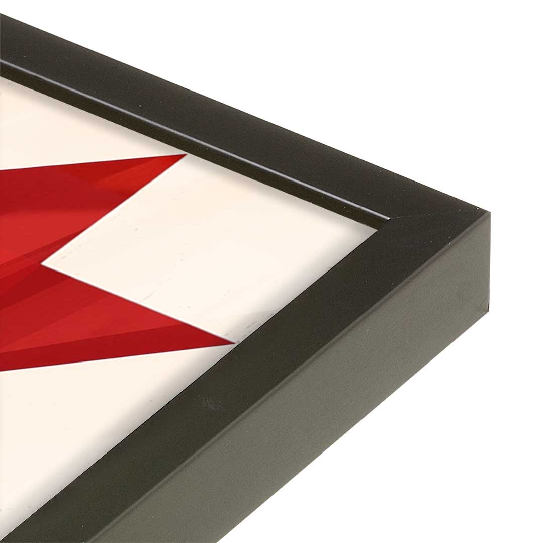 [Color:Satin Black], Picture of art in a Satin Black frame at an angle