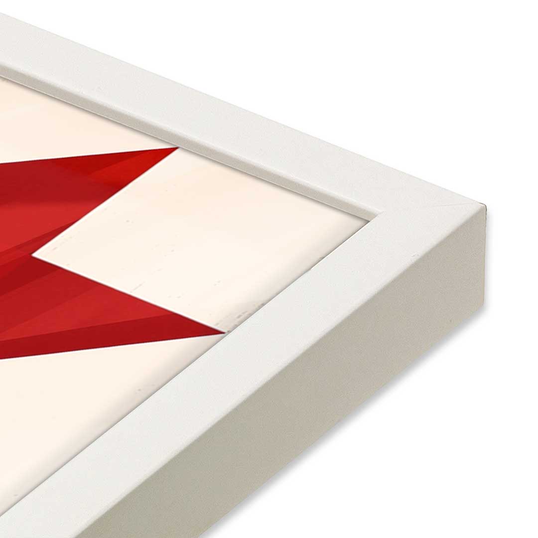 [Color:Opaque White], Picture of art in a Opaque White frame at an angle