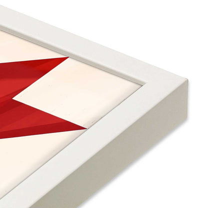 [Color:Opaque White], Picture of art in a Opaque White frame at an angle