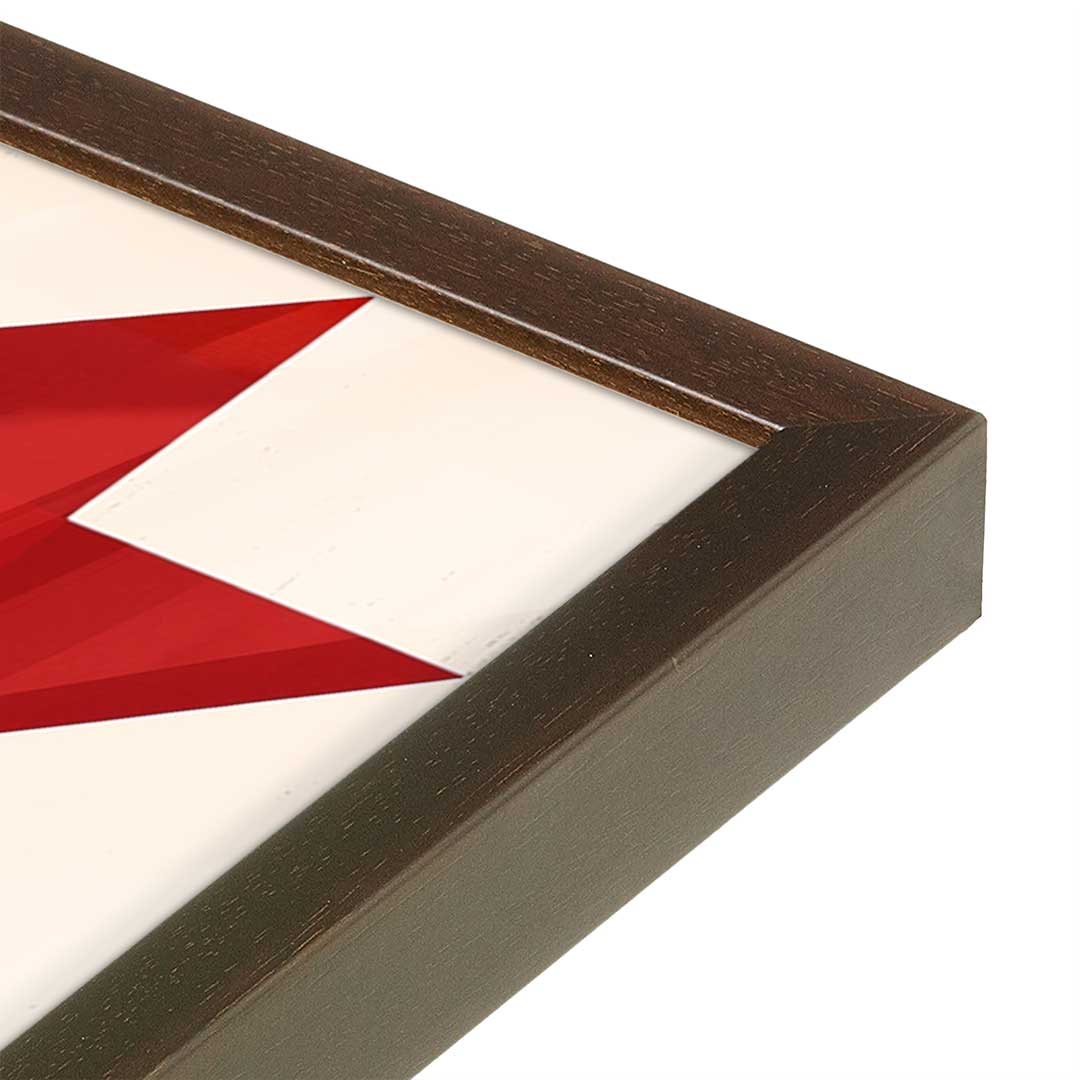 [Color:Espresso], Picture of art in a Espresso frame at an angle