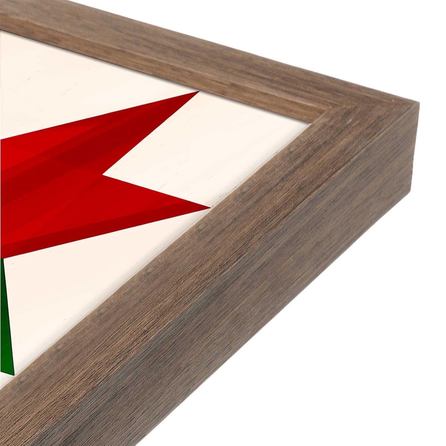 [Color:Walnut], Picture of art in a Walnut frame at an angle