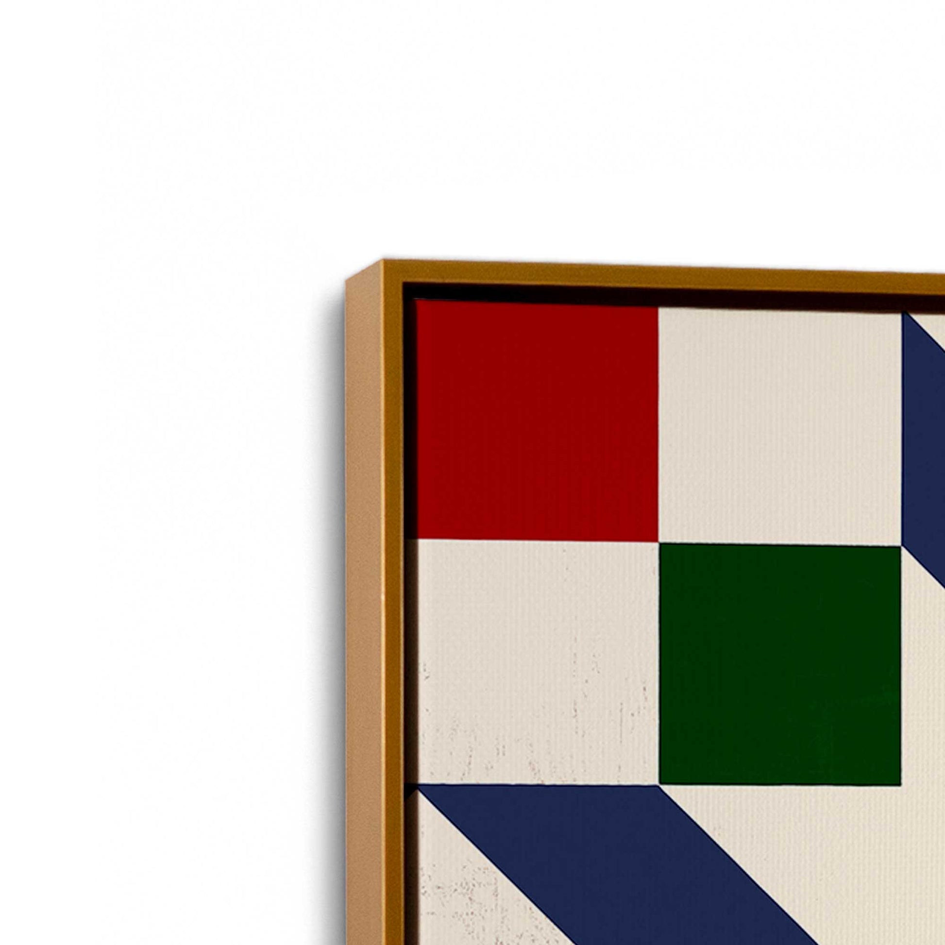 [Color:Polished Gold], Picture of art in a Polished Gold frame at an angle