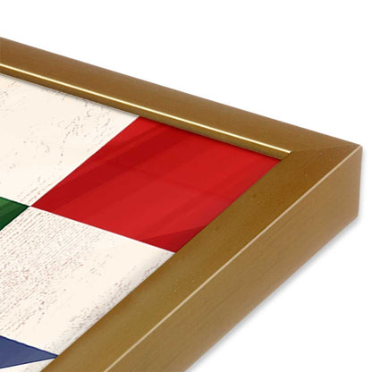 [Color:Polished Gold], Picture of art in a Polished Gold frame at an angle