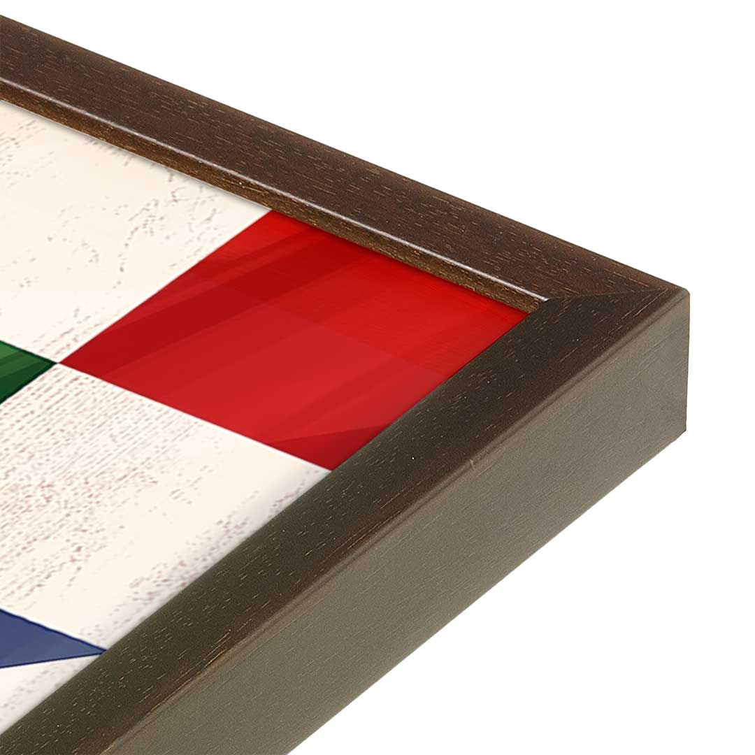 [Color:Espresso], Picture of art in a Espresso frame at an angle