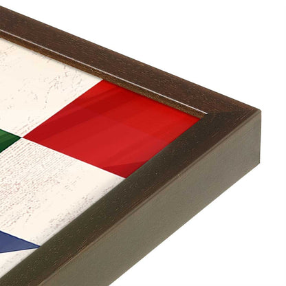 [Color:Espresso], Picture of art in a Espresso frame at an angle