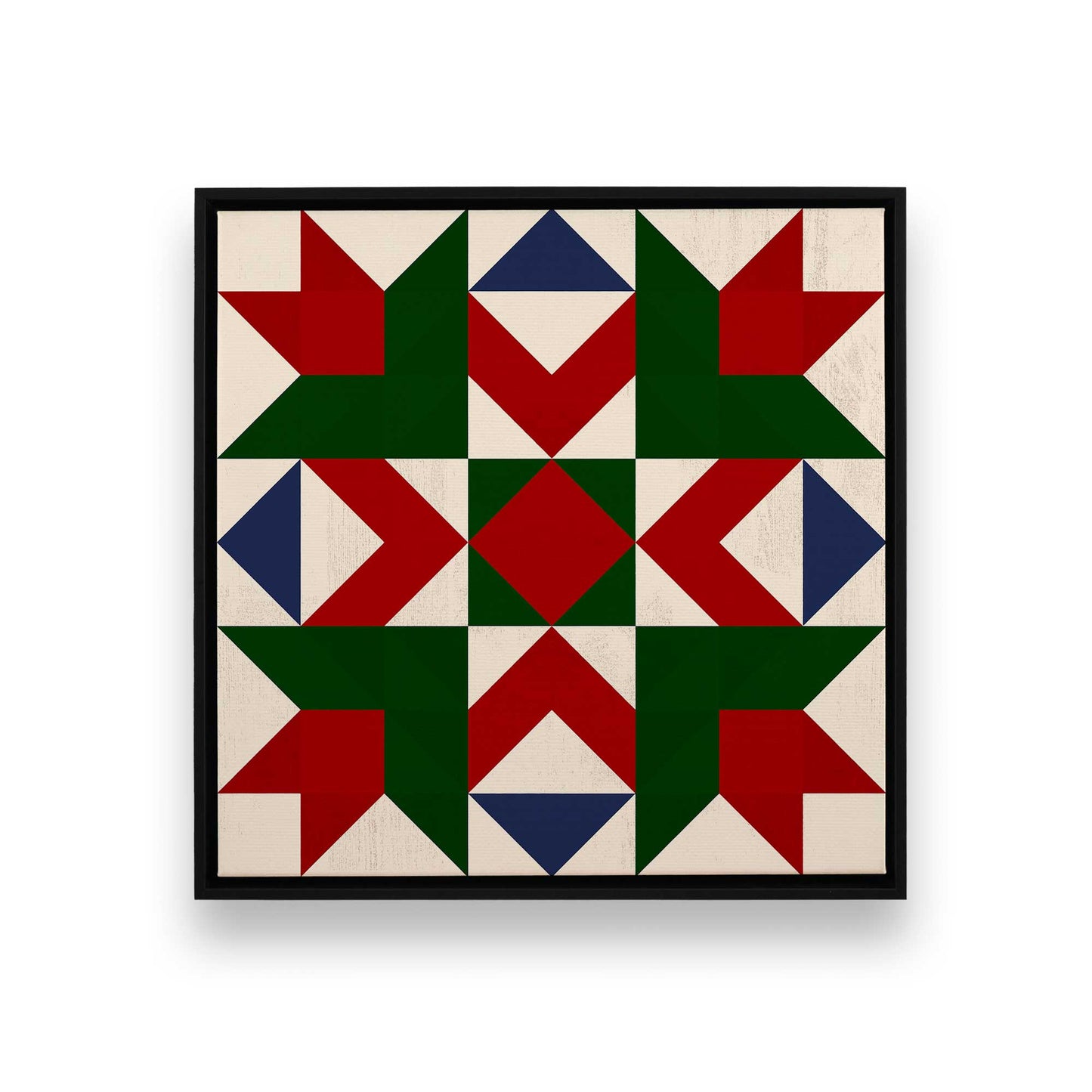 Patchwork Holiday Star, Set of 4 Canvas Prints