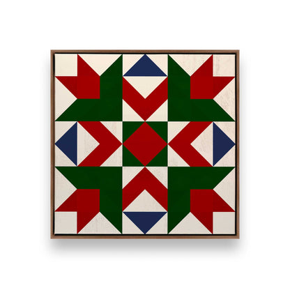 Patchwork Holiday Star, Set of 4 Canvas Prints