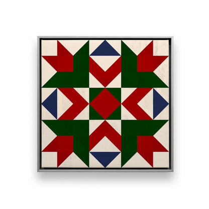 Patchwork Holiday Star, Set of 4 Canvas Prints