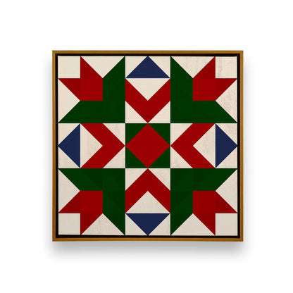 Patchwork Holiday Star, Set of 4 Canvas Prints