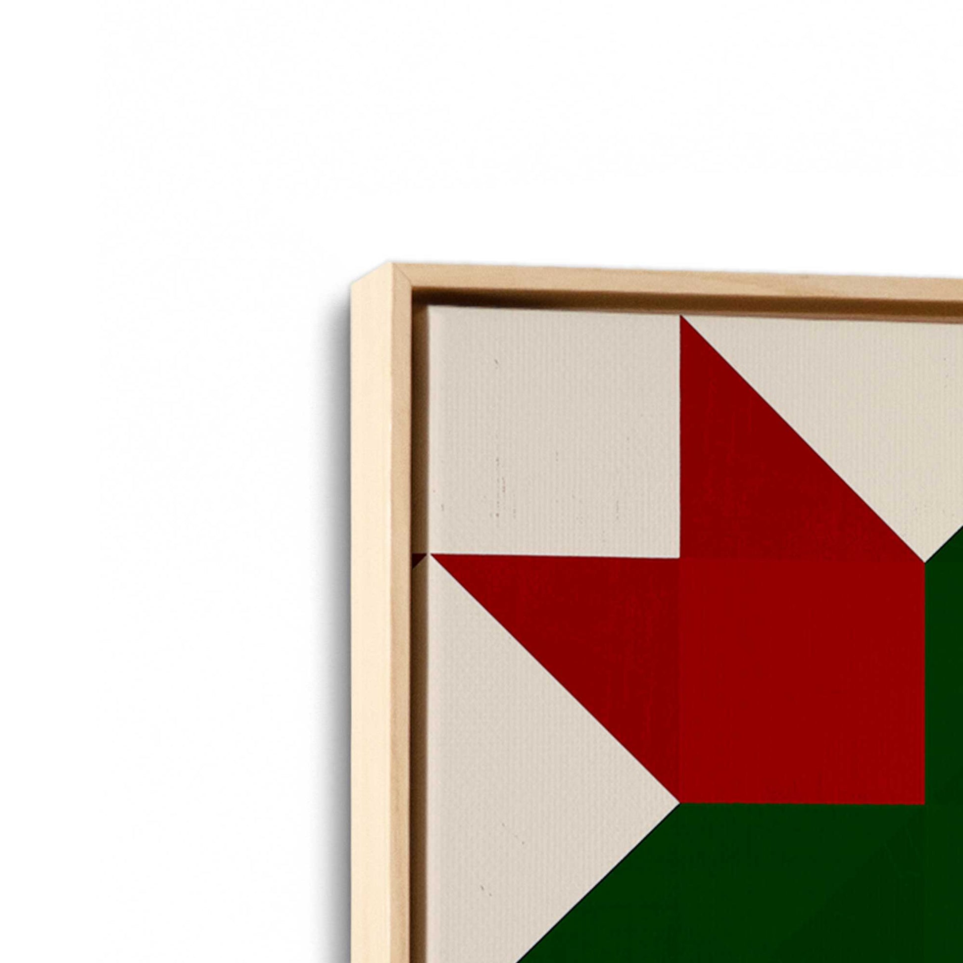 [Color:American Maple], Picture of art in a American Maple frame at an angle