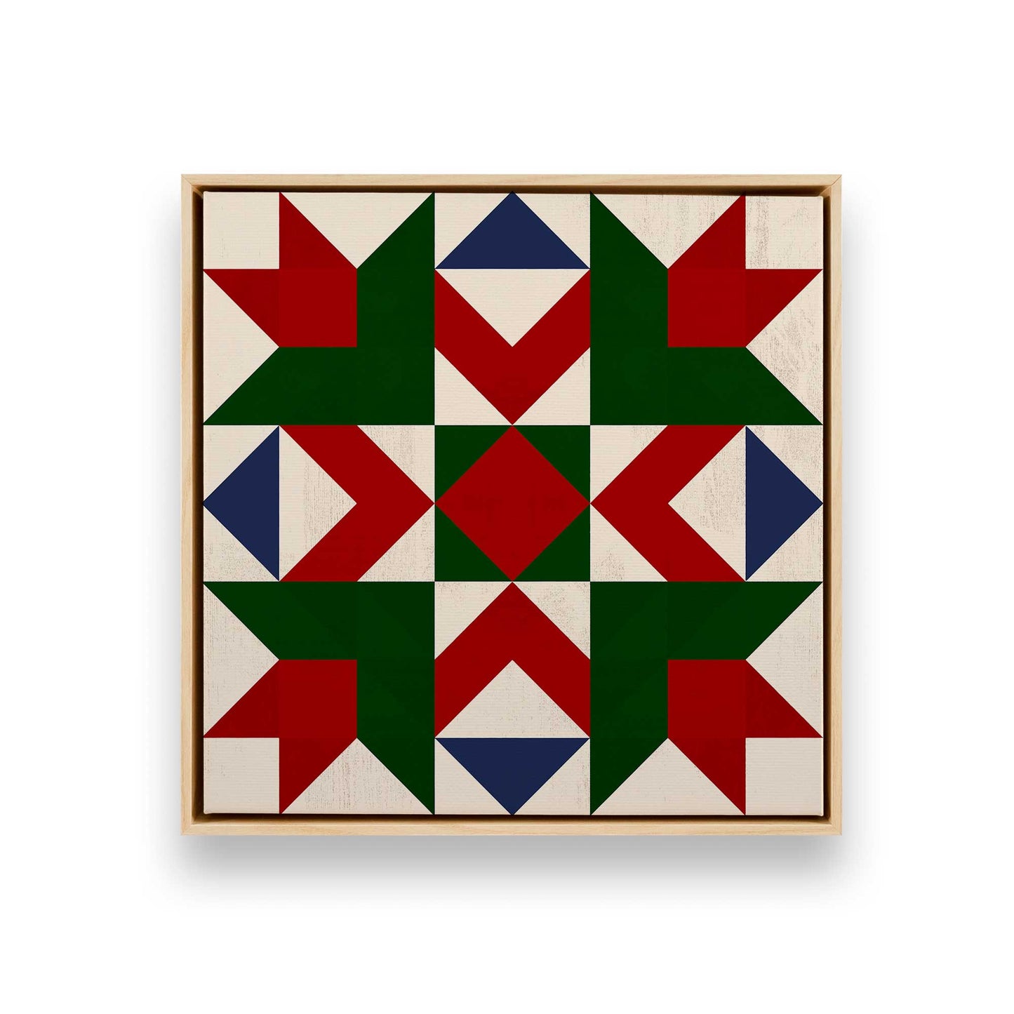 Patchwork Holiday Star, Set of 4 Canvas Prints