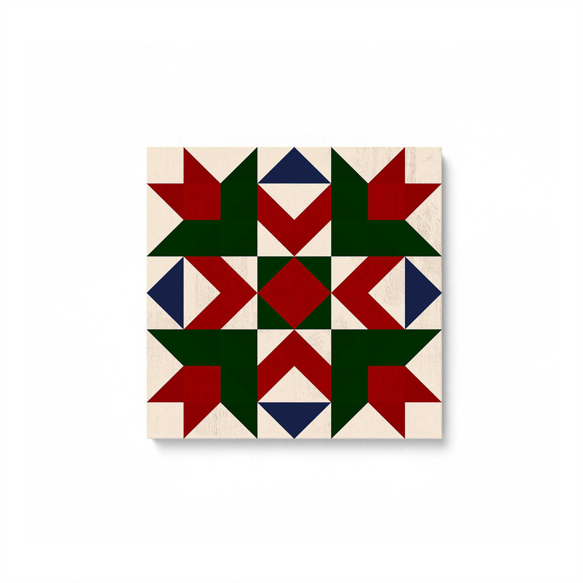 Patchwork Holiday Star, Set of 4 Canvas Prints