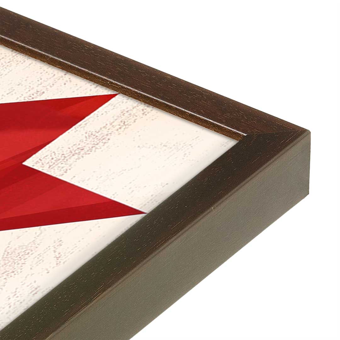 [Color:Espresso], Picture of art in a Espresso frame at an angle