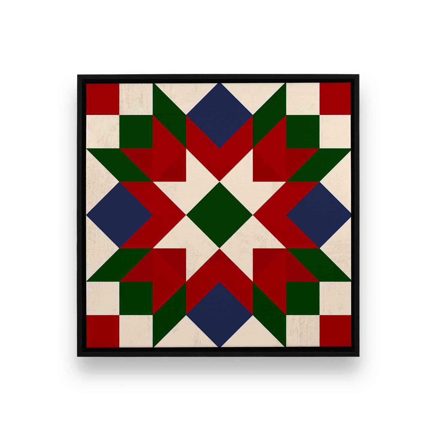 Patchwork Holiday Star, Set of 4 Canvas Prints