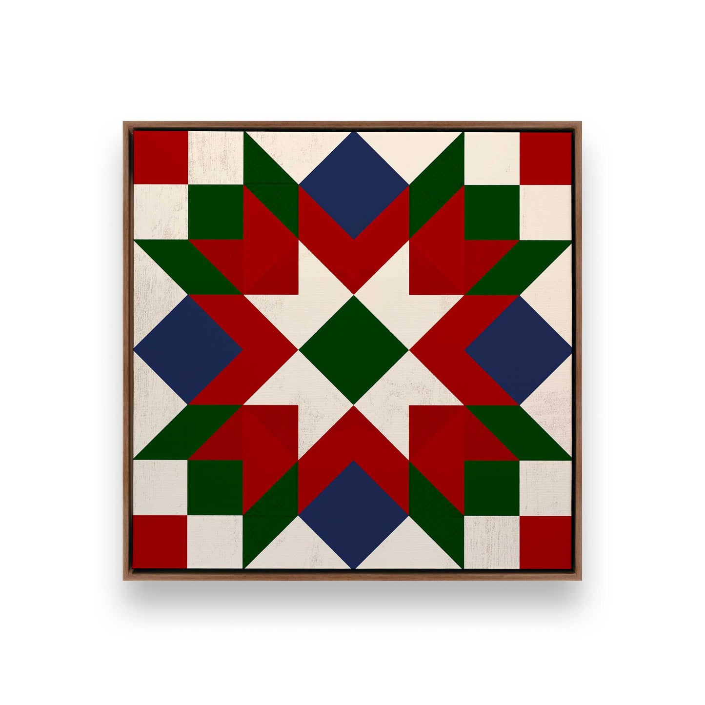 Patchwork Holiday Star, Set of 4 Canvas Prints