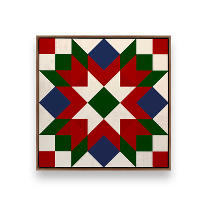 Patchwork Holiday Star, Set of 4 Canvas Prints
