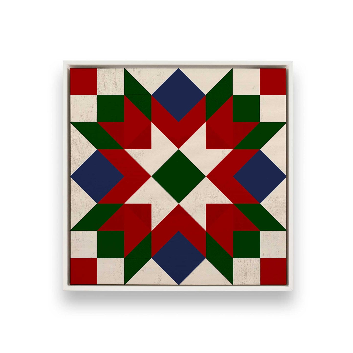 Patchwork Holiday Star, Set of 4 Canvas Prints