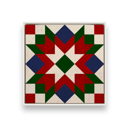 Patchwork Holiday Star, Set of 4 Canvas Prints