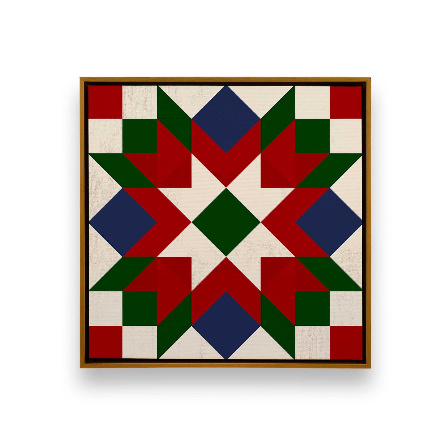 Patchwork Holiday Star, Set of 4 Canvas Prints