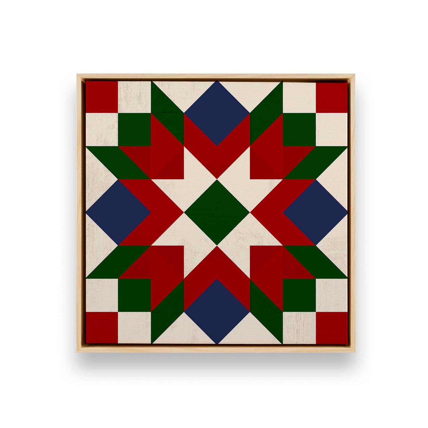Patchwork Holiday Star, Set of 4 Canvas Prints