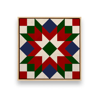 Patchwork Holiday Star, Set of 4 Canvas Prints