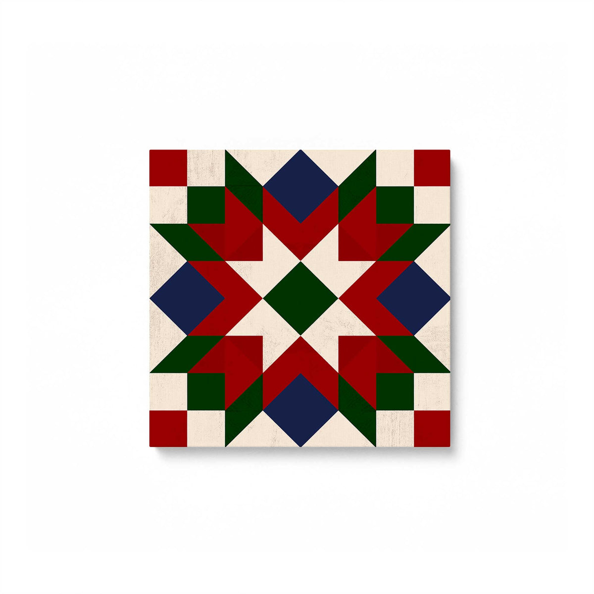 Patchwork Holiday Star, Set of 4 Canvas Prints