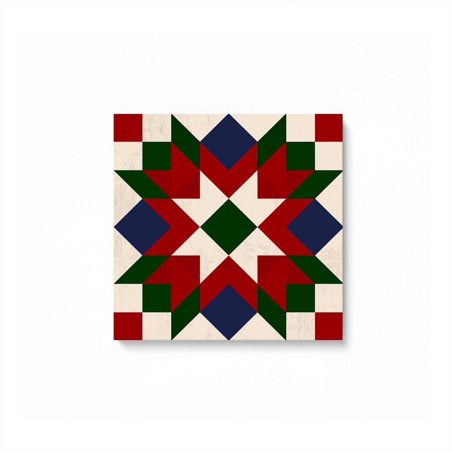 Patchwork Holiday Star, Set of 4 Canvas Prints