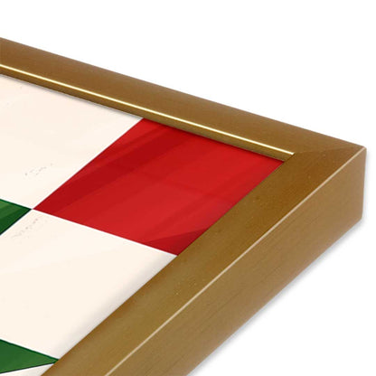 [Color:Polished Gold], Picture of art in a Polished Gold frame at an angle