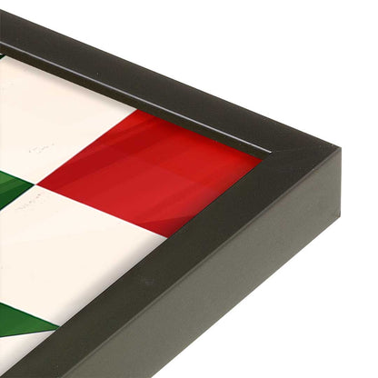 [Color:Satin Black], Picture of art in a Satin Black frame at an angle