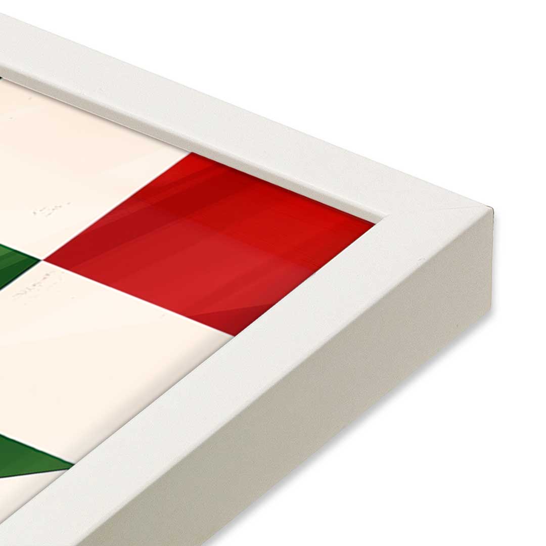 [Color:Opaque White], Picture of art in a Opaque White frame at an angle