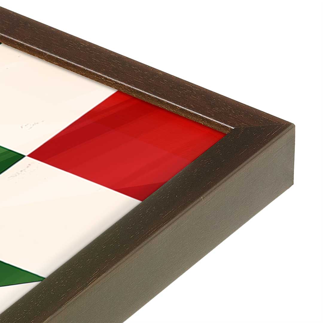 [Color:Espresso], Picture of art in a Espresso frame at an angle