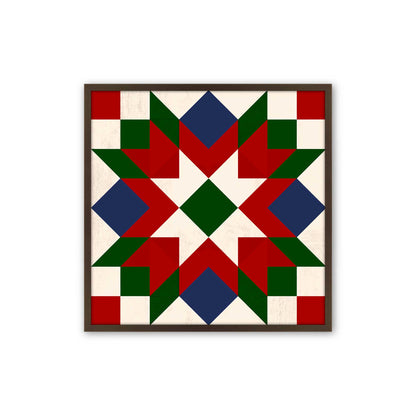 Patchwork Holiday Star, Set of 4 Paper Prints